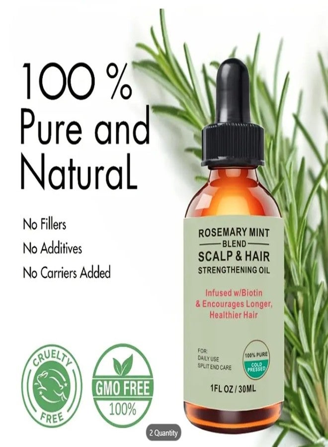 ActivePur Organics Rosemary Mint Scalp & Hair Strengthening Oil for All Hair Types, Hair Treatment Oils, Hair Styling Serums, Hair Serum (Pack of 1, Total 30Ml / 1 Fl Oz) - Image 2